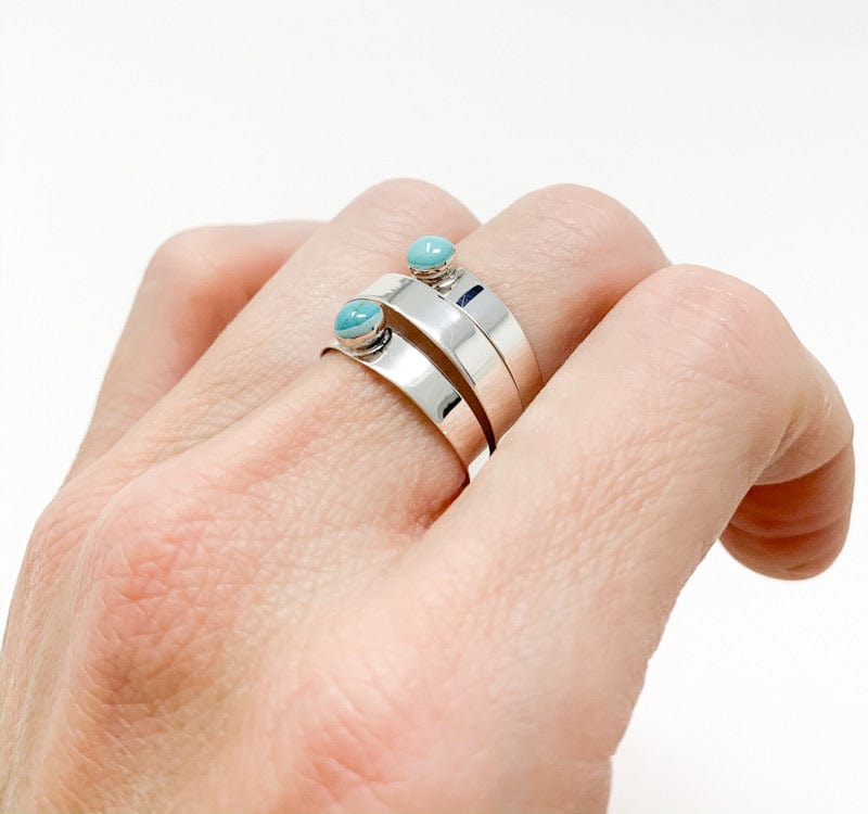 Prickly Cactus Ring Turquoise 2 Stone Ring Product Tag