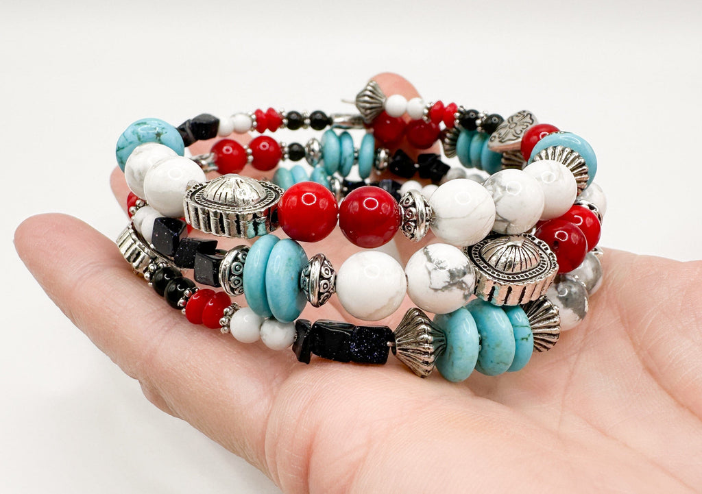 Prickly Cactus Bracelet Gemstone Wrap Bracelet Product Tag