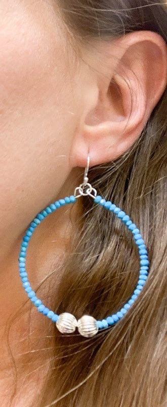 Prickly Cactus Earrings Blue Moon Hoops Product Tag