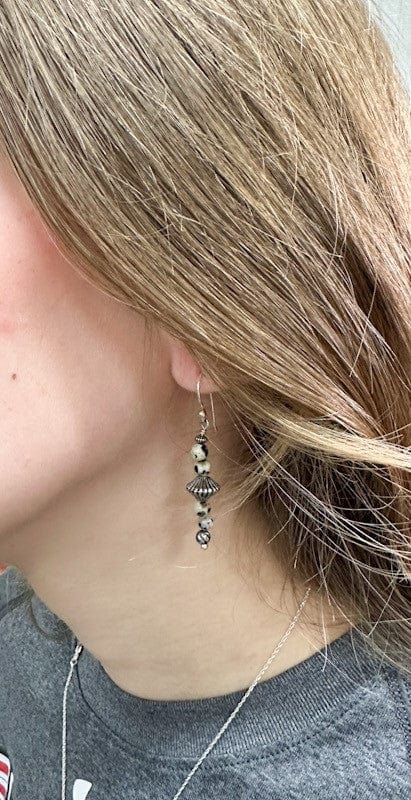 Prickly Cactus Earrings Logan Earrings - Dalmatian Jasper Product Tag
