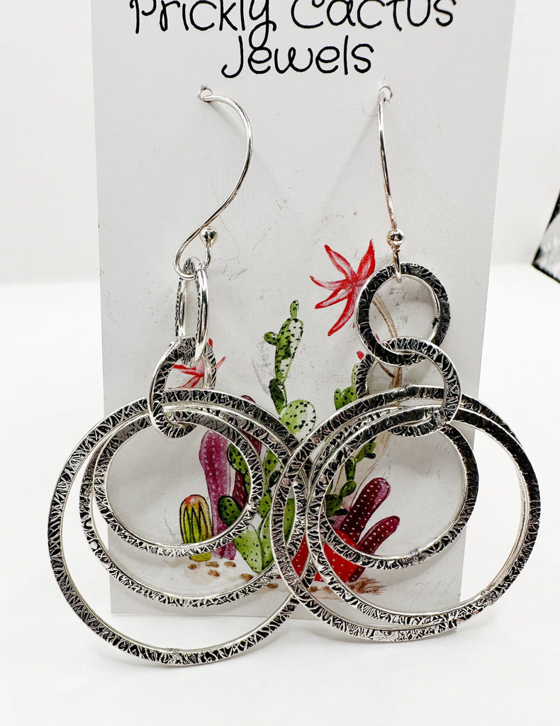 Prickly Cactus Earrings Silver Canyon Earrings Product Tag