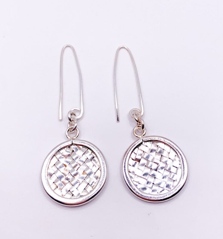 Prickly Cactus Earrings Silver Woven Earrings Product Tag
