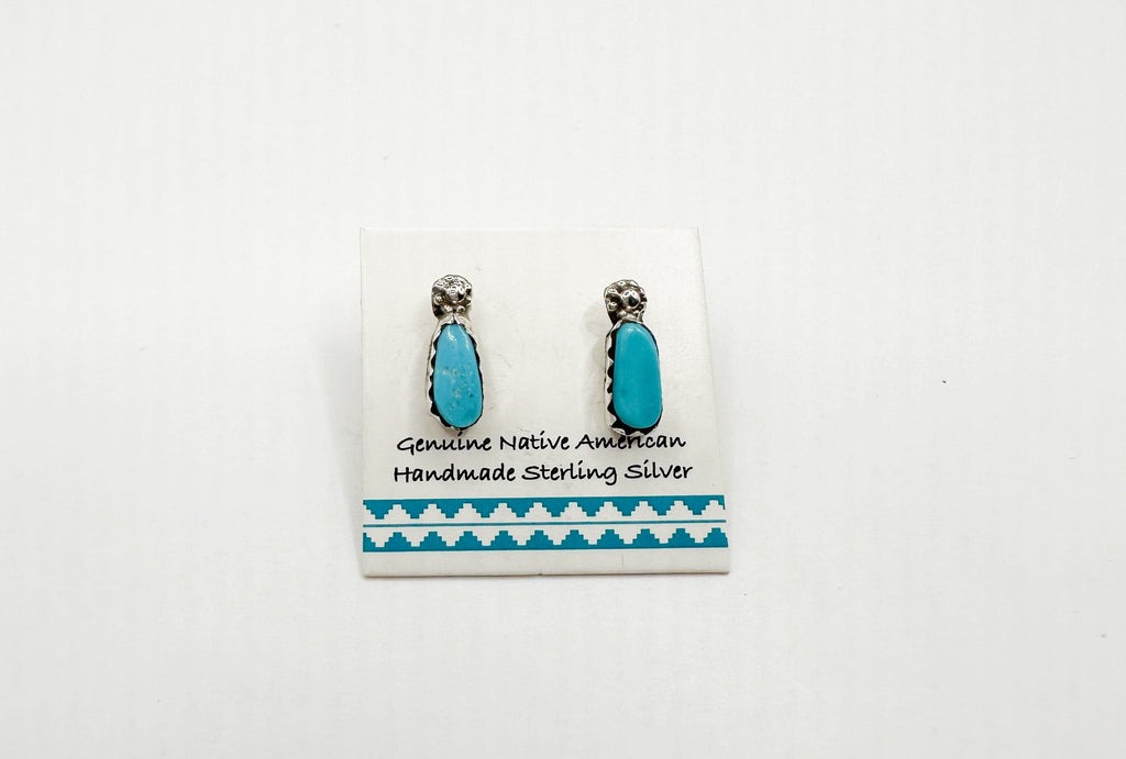 Prickly Cactus Earrings Turquoise Stud Drops Product Tag