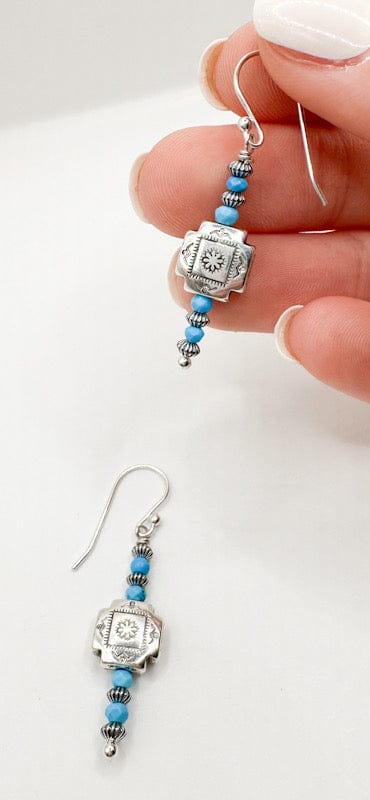 Prickly Cactus Earrings Willow Earrings - Turquoise Product Tag