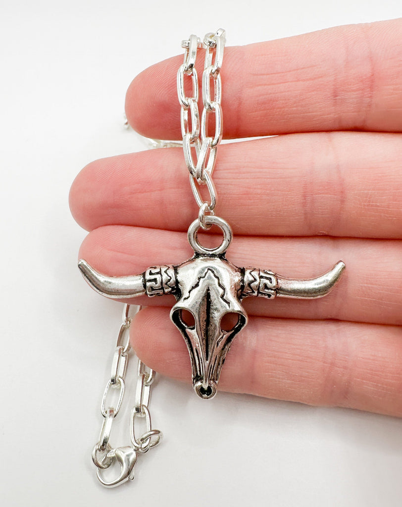Prickly Cactus Necklace Bull Skull Necklace Product Tag