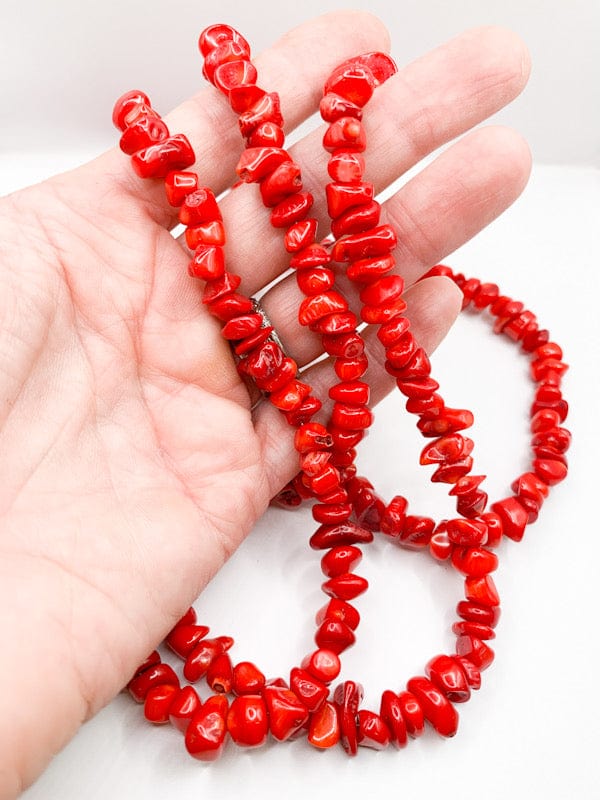 Prickly Cactus Necklace Red Bamboo Coral Necklace Product Tag