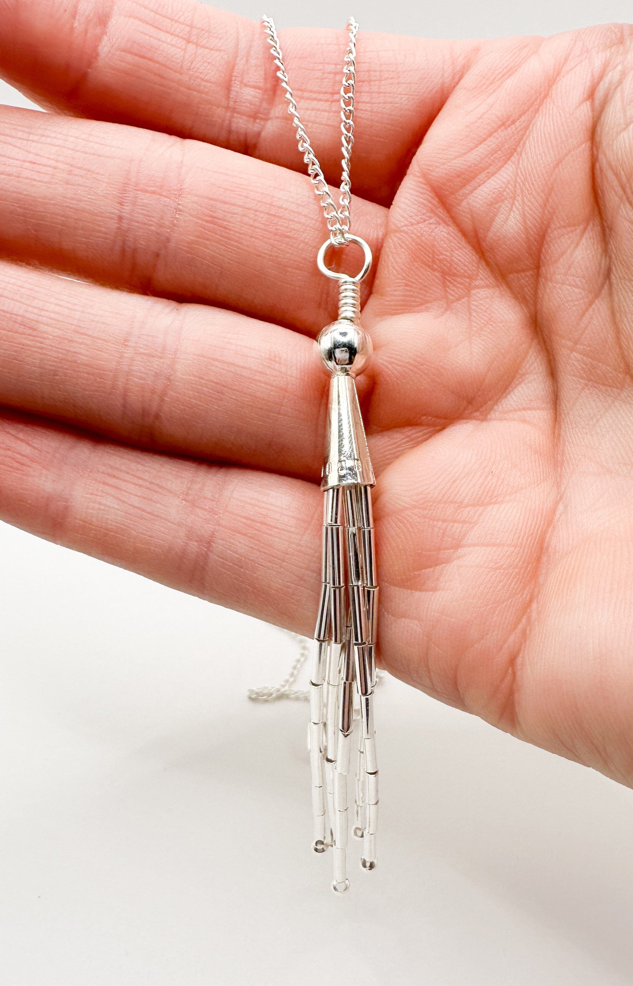Silver Tassel Necklace – Prickly Cactus Jewels