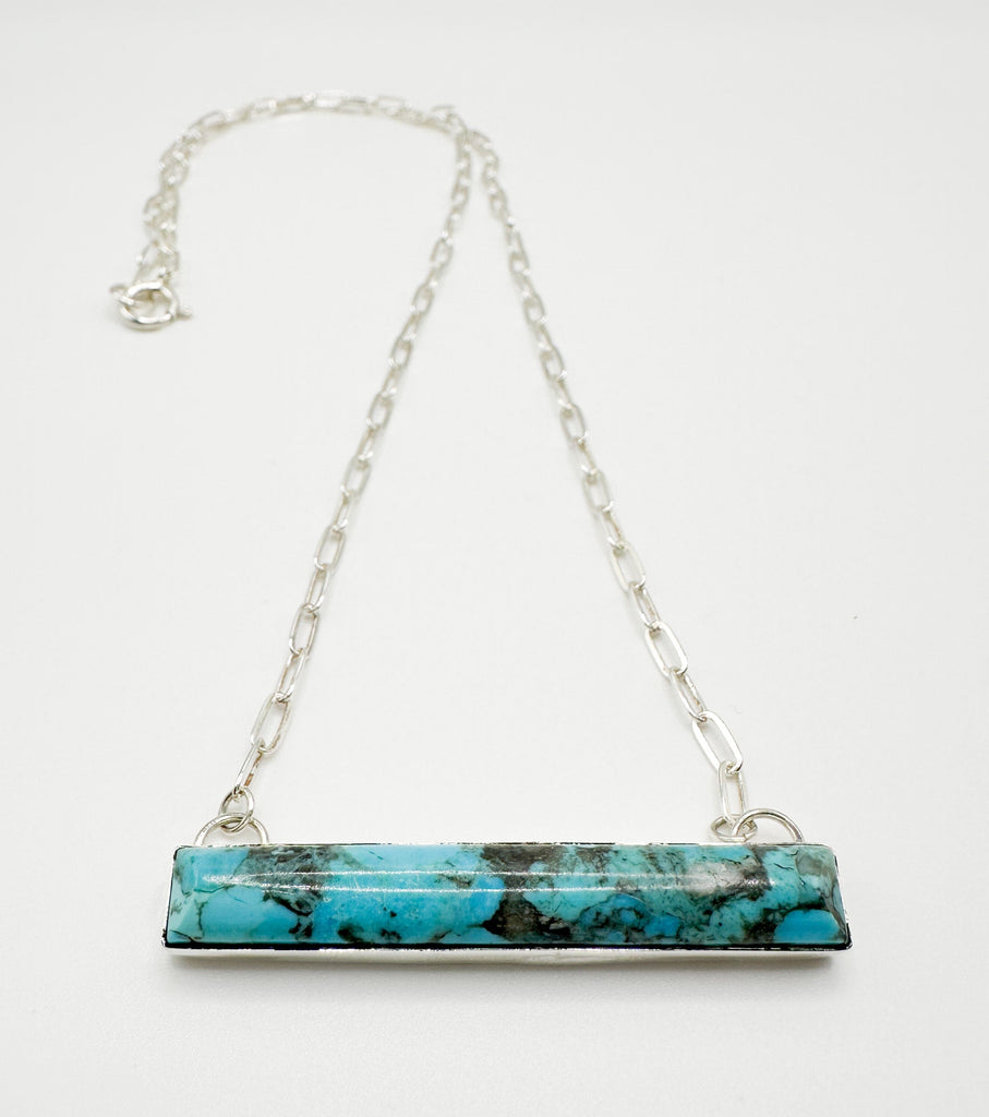 Prickly Cactus Necklace Turquoise Bar Necklace Product Tag