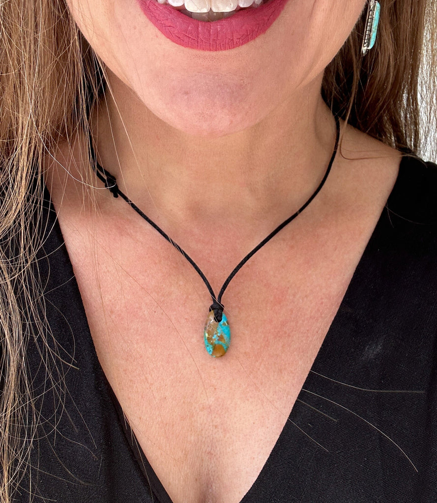 Prickly Cactus Necklace Turquoise Drop Necklace Product Tag