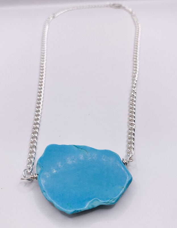 Prickly Cactus Necklace Turquoise Slab Necklace Product Tag