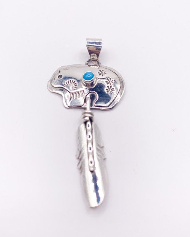 Prickly Cactus Pendant Bear & Feather Pendant Product Tag