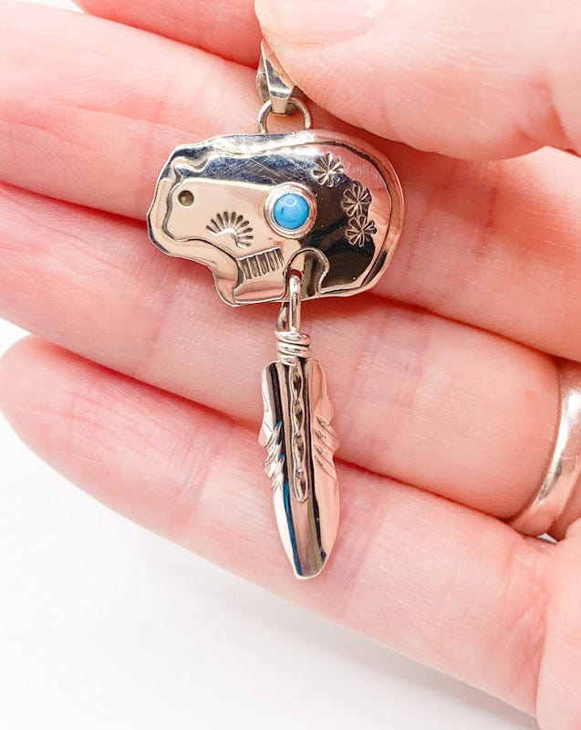 Prickly Cactus Pendant Bear & Feather Pendant Product Tag