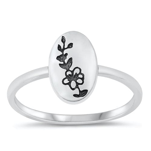 Prickly Cactus Ring 5 Etched Flower Ring Product Tag