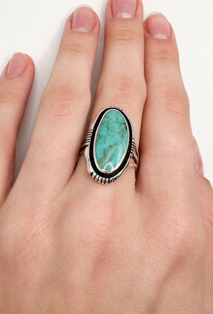 Prickly Cactus Ring 6 Madre Turquoise Ring Product Tag