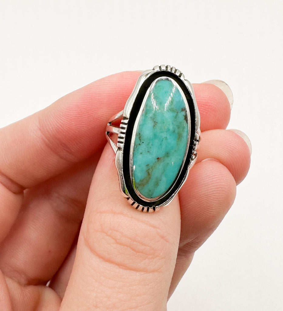 Prickly Cactus Ring 7 Madre Turquoise Ring Product Tag