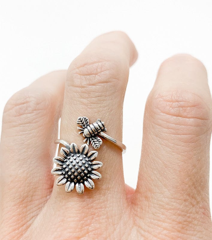 Prickly Cactus Ring 7 Sunflower & Bee Ring Product Tag