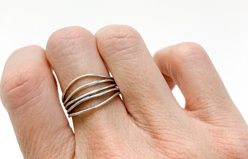 Prickly Cactus Ring 8 Wavy Ring Product Tag