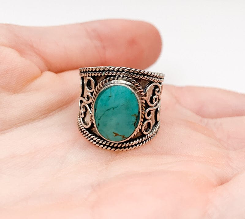 Prickly Cactus Ring GirlBoss Turquoise Ring Product Tag