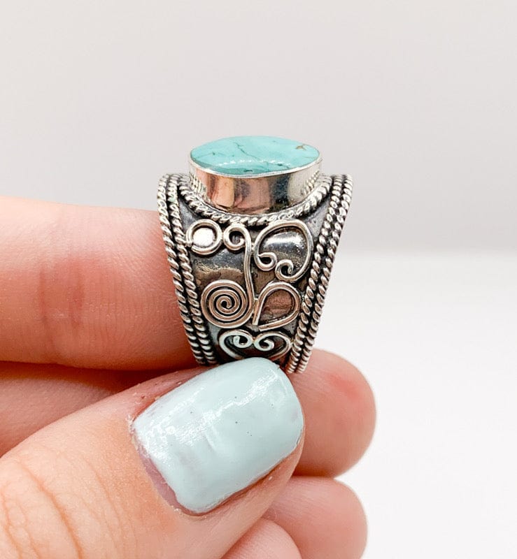 Prickly Cactus Ring GirlBoss Turquoise Ring Product Tag