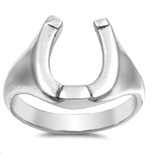 Prickly Cactus Ring Horseshoe Silver Ring Product Tag