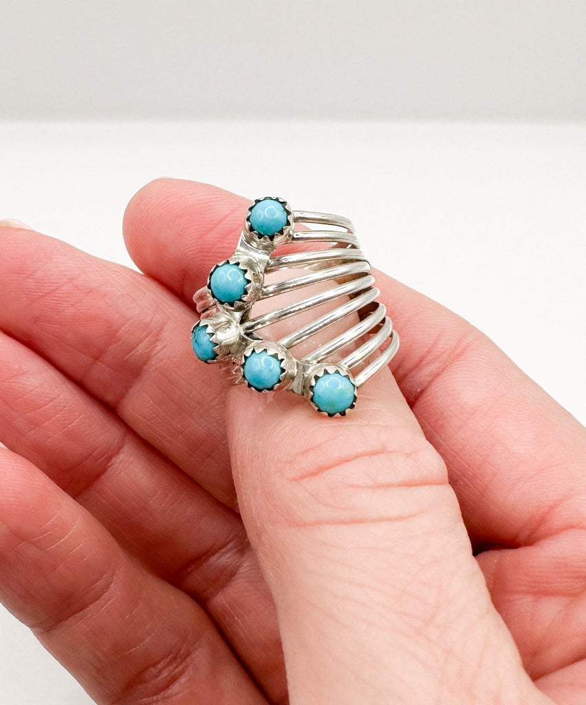 Prickly Cactus Ring Stunner Turquoise Ring Product Tag