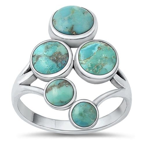 Prickly Cactus Ring Turquoise 5-Stone Ring Product Tag