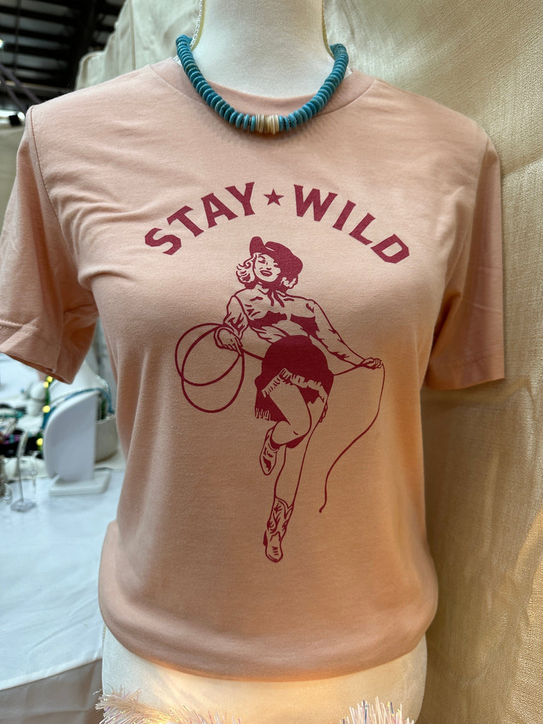 Prickly Cactus T-Shirt Stay Wild T-Shirt Product Tag